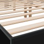 Engineered wood and black metal bed frame 150x200cm by vidaXL, Beds and slatted bases - Ref: Foro24-3280232, Price: 134,81 €,...