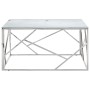 Silver stainless steel and tempered glass coffee table by vidaXL, Coffee table - Ref: Foro24-349955, Price: 183,11 €, Discoun...