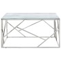 Silver stainless steel and tempered glass coffee table by vidaXL, Coffee table - Ref: Foro24-349955, Price: 183,11 €, Discoun...