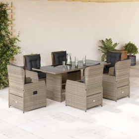 Garden dining set 7 pieces and light gray synthetic rattan cushions by vidaXL, Garden sets - Ref: Foro24-3262795, Price: 782,...