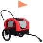 Pet Fahrradanhänger Kinderwagen 2 in 1 Rot Schwarz von vidaXL, Kinderwagen für Haustiere - Ref: Foro24-92437, Preis: 111,51 €...