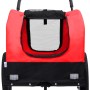 Remolque de bicicleta para mascotas cochecito 2 en 1 rojo negro de vidaXL, Cochecitos para mascotas - Ref: Foro24-92437, Prec...