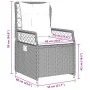 Garten-Essgruppe 7-teilig und hellgraue Kissen aus synthetischem Rattan von vidaXL, Gartensets - Ref: Foro24-3262940, Preis: ...
