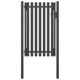 Puerta de valla para jardín de acero gris antracita 1x2 cm de vidaXL, Puertas de jardín - Ref: Foro24-146330, Precio: 206,47 ...