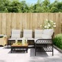 2-piece garden sofa set and black synthetic rattan cushions by vidaXL, Garden sets - Ref: Foro24-368733, Price: 374,30 €, Dis...