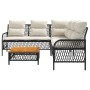 2-piece garden sofa set and black synthetic rattan cushions by vidaXL, Garden sets - Ref: Foro24-368733, Price: 374,30 €, Dis...