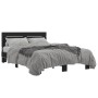 Estructura de cama madera de ingeniería y metal negro 135x190cm de vidaXL, Camas y somieres - Ref: Foro24-3280162, Precio: 15...