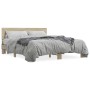 Estructura cama madera ingeniería metal roble Sonoma 150x200 cm de vidaXL, Camas y somieres - Ref: Foro24-3280188, Precio: 15...