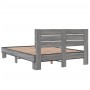 Estructura cama madera ingeniería metal gris Sonoma 120x190 cm de vidaXL, Camas y somieres - Ref: Foro24-3280160, Precio: 149...