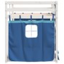 Litera con cortinas madera maciza de pino azul 75x190 cm de vidaXL, Camas y somieres - Ref: Foro24-3283914, Precio: 171,61 €,...