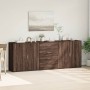 Sideboards 3 units oak brown plywood by vidaXL, Sideboards - Ref: Foro24-3276615, Price: 262,30 €, Discount: %