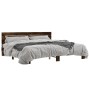 Estructura cama madera ingeniería metal roble ahumado 180x200cm de vidaXL, Camas y somieres - Ref: Foro24-3280134, Precio: 17...