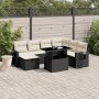 8-teiliges Gartensofa-Set und schwarze synthetische Rattankissen von vidaXL, Gartensets - Ref: Foro24-3274996, Preis: 603,09 ...