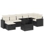 Set de sofás de jardín 8 piezas y cojines ratán sintético negro de vidaXL, Conjuntos de jardín - Ref: Foro24-3274826, Precio:...