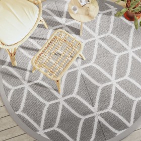 Gray PP outdoor rug Ø200 cm by vidaXL, Outdoor protectors - Ref: Foro24-368468, Price: 39,12 €, Discount: %