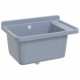 Fregadero lavabo de pared resina gris 60x40x28 cm de vidaXL, Fregaderos - Ref: Foro24-4002798, Precio: 86,90 €, Descuento: %