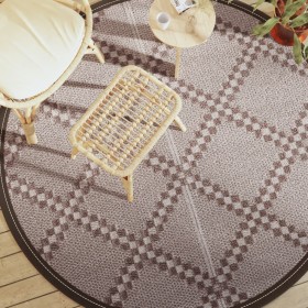 Alfombra de exterior PP marrón Ø200 cm de vidaXL, Protectores para exterior - Ref: Foro24-368480, Precio: 31,88 €, Descuento: %