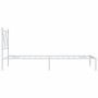 Metal bed frame with white headboard 80x200 cm by vidaXL, Beds and slatted bases - Ref: Foro24-376542, Price: 69,99 €, Discou...