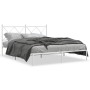 Estructura de cama con cabecero metal blanca 160x200 cm de vidaXL, Camas y somieres - Ref: Foro24-376554, Precio: 114,19 €, D...