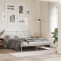 Estructura de cama con cabecero metal blanca 160x200 cm de vidaXL, Camas y somieres - Ref: Foro24-376554, Precio: 114,19 €, D...