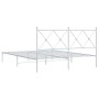 Estructura de cama con cabecero metal blanca 160x200 cm de vidaXL, Camas y somieres - Ref: Foro24-376554, Precio: 114,19 €, D...