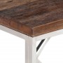 Mesa consola acero inoxidable madera maciza traviesa plateado de vidaXL, Mesas auxiliares - Ref: Foro24-349997, Precio: 121,9...