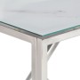 Mesa consola acero inoxidable plateado y vidrio templado de vidaXL, Mesas auxiliares - Ref: Foro24-349995, Precio: 172,41 €, ...