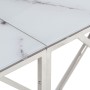 Mesa consola acero inoxidable plateado y vidrio templado de vidaXL, Mesas auxiliares - Ref: Foro24-349995, Precio: 172,41 €, ...