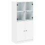 Aparador alto con puertas madera ingeniería blanco 68x37x142 cm de vidaXL, Aparadores - Ref: Foro24-3295864, Precio: 120,89 €...