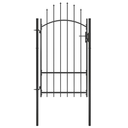 Black steel garden gate 1x2.2 m by vidaXL, garden gates - Ref: Foro24-146320, Price: 178,29 €, Discount: %