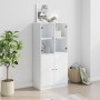 Tall sideboard with white engineered wood doors 68x37x142 cm by vidaXL, Sideboards - Ref: Foro24-3295864, Price: 119,58 €, Di...