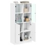 Aparador alto con puertas madera ingeniería blanco 68x37x142 cm de vidaXL, Aparadores - Ref: Foro24-3295864, Precio: 120,89 €...