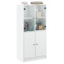 Aparador alto con puertas madera ingeniería blanco 68x37x142 cm de vidaXL, Aparadores - Ref: Foro24-3295864, Precio: 120,89 €...