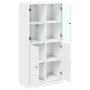 Aparador alto con puertas madera ingeniería blanco 68x37x142 cm de vidaXL, Aparadores - Ref: Foro24-3295864, Precio: 120,89 €...