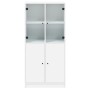 Aparador alto con puertas madera ingeniería blanco 68x37x142 cm de vidaXL, Aparadores - Ref: Foro24-3295864, Precio: 120,89 €...