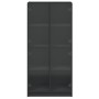 Aparador alto con puertas madera ingeniería negro 68x37x142 cm de vidaXL, Aparadores - Ref: Foro24-3295858, Precio: 130,76 €,...