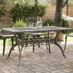 Bronze cast aluminum garden table 150x90x72 cm by vidaXL, Garden tables - Ref: Foro24-4002803, Price: 422,99 €, Discount: %