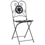 Folding bistro chairs 2 pcs ceramic black and white by vidaXL, Garden chairs - Ref: Foro24-4003405, Price: 135,23 €, Discount: %