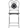 Folding bistro chairs 2 pcs ceramic black and white by vidaXL, Garden chairs - Ref: Foro24-4003405, Price: 135,23 €, Discount: %