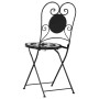 Folding bistro chairs 2 pcs ceramic black and white by vidaXL, Garden chairs - Ref: Foro24-4003405, Price: 135,23 €, Discount: %