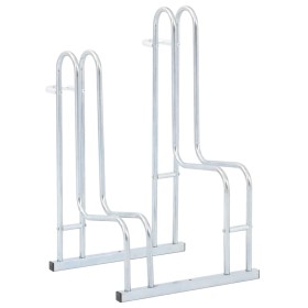 Stand for 2 bicycles independent floor galvanized steel by vidaXL, Bases and supports for storing bicycles - Ref: Foro24-4005...