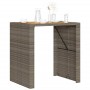 Garden table gray PE rattan wooden surface 105x80x110cm by vidaXL, Garden tables - Ref: Foro24-368697, Price: 220,98 €, Disco...