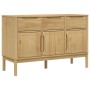 FLORO Sideboard aus massivem, wachsbraunem Kiefernholz, 114 x 43 x 74 cm von vidaXL, Sideboards - Ref: Foro24-374023, Preis: ...