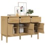 FLORO sideboard solid wax brown pine wood 114x43x74 cm by vidaXL, Sideboards - Ref: Foro24-374023, Price: 182,09 €, Discount: %