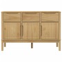 Aparador FLORO madera maciza de pino marrón cera 114x43x74 cm de vidaXL, Aparadores - Ref: Foro24-374023, Precio: 196,01 €, D...