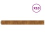 Bordes de césped acero corten flexible 10 piezas 10x103 cm de vidaXL, Recortadoras de césped - Ref: Foro24-821890, Precio: 49...