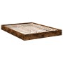 Smoked oak engineered wood bed frame 120x200cm by vidaXL, Beds and slatted bases - Ref: Foro24-842032, Price: 85,47 €, Discou...