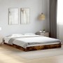 Smoked oak engineered wood bed frame 150x200cm by vidaXL, Beds and slatted bases - Ref: Foro24-842018, Price: 92,44 €, Discou...