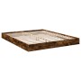 Smoked oak engineered wood bed frame 150x200cm by vidaXL, Beds and slatted bases - Ref: Foro24-842018, Price: 92,44 €, Discou...