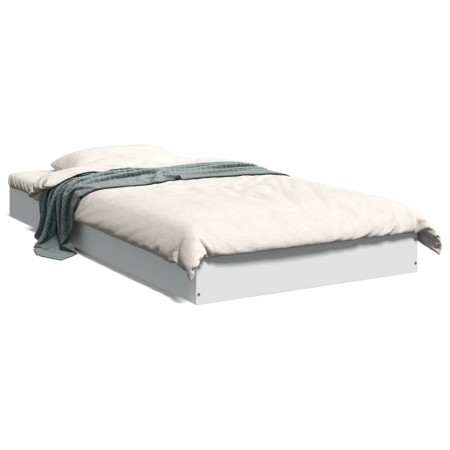 Estructura de cama madera de ingeniería blanca 90x190 cm de vidaXL, Camas y somieres - Ref: Foro24-842070, Precio: 74,61 €, D...